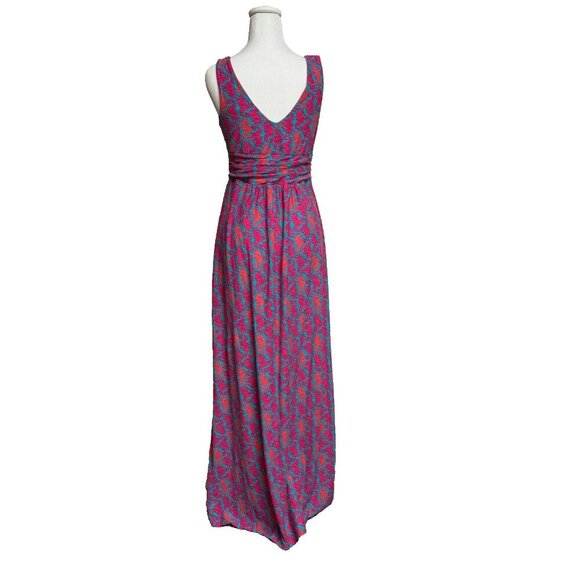 Lilly Pulitzer Sloane Maxi Dress Snorkel Blue Hold Your Horses Women's Size M - Picture 2 of 10